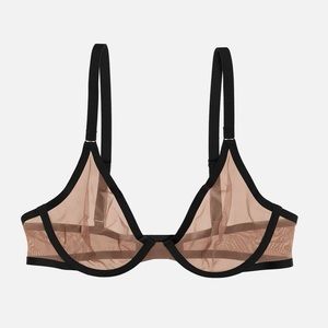 NWT Cuup The Plunge - Mesh, Taupe/Black